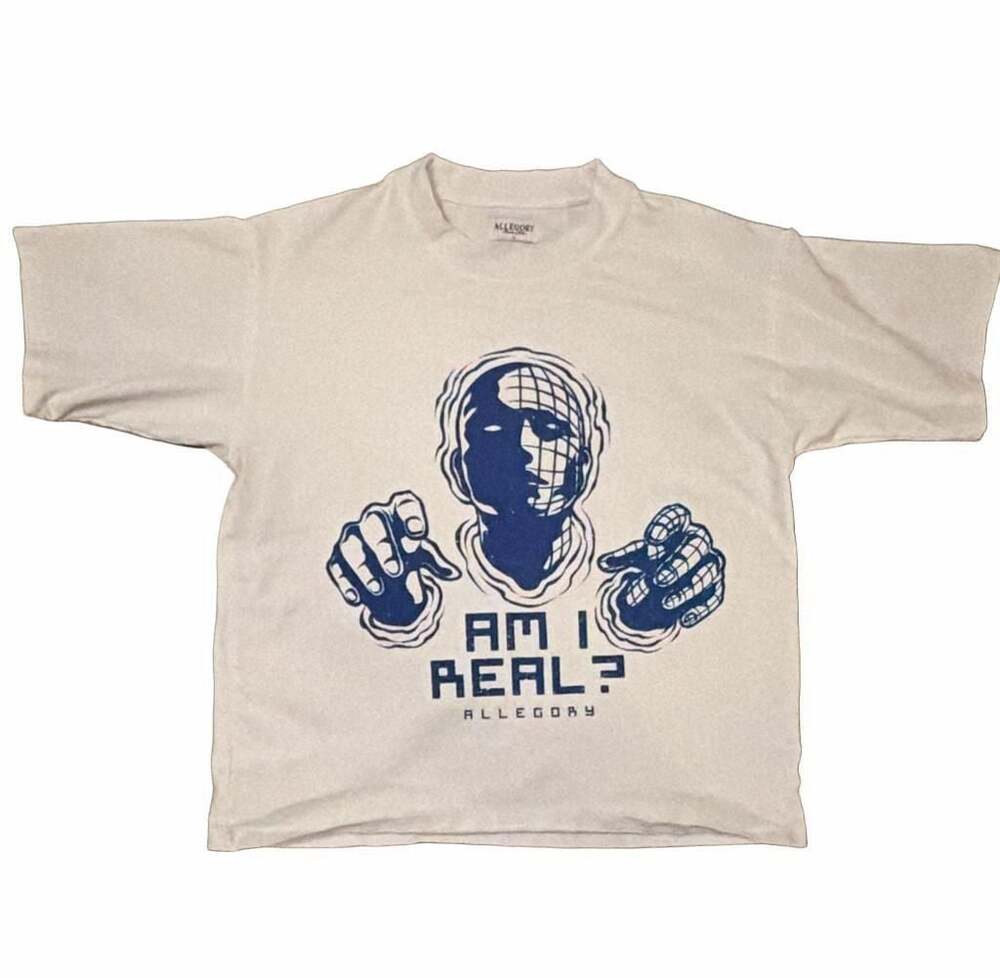 Allegory House Am I Real Heavyweight Cropped Fit Tee / White Size S Limited Run